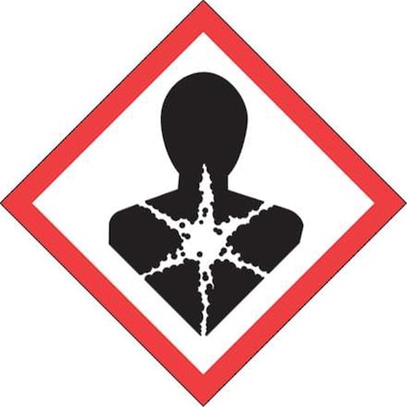 Bondad 1 x 1 in. Pictogram - Health Hazard Labels, Black, Red & White - Roll of 500 BO2536847